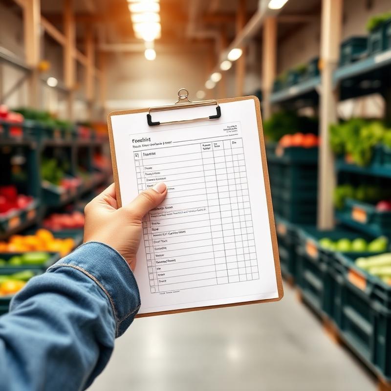 Farm food safety checklist